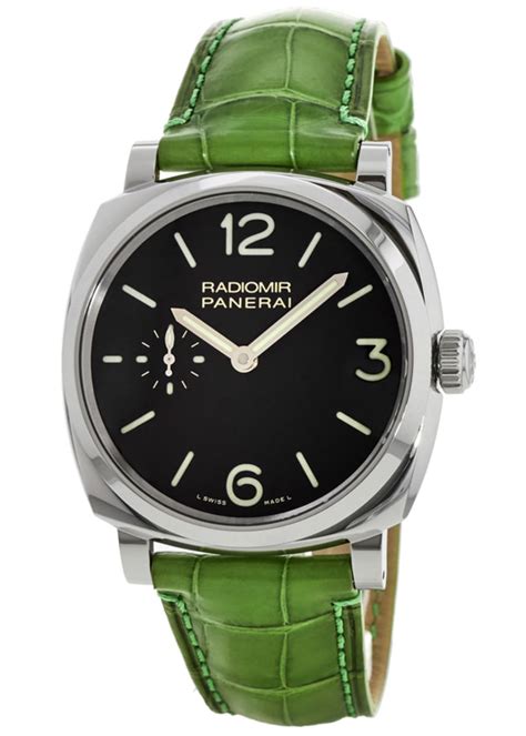 panerai on green strap|authentic panerai watch straps.